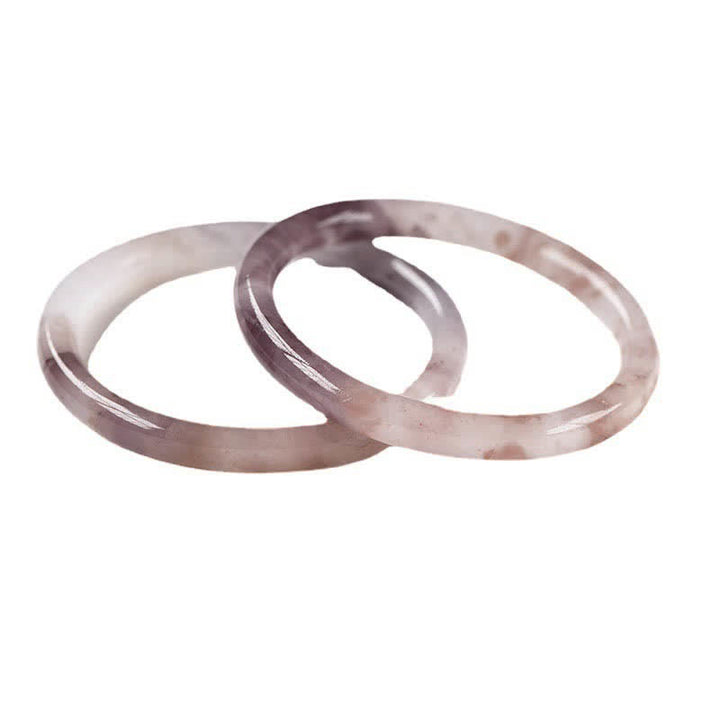 Buddha Stones Purple Golden Silk Jade Wealth Bracelet Bangle - image 7