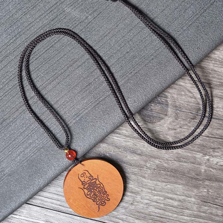 FREE Today: Good Fortune and Luck Lightning Struck Jujube Wood Yin Yang Bagua Necklace Pendant - image 4