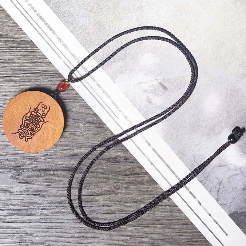 FREE Today: Good Fortune and Luck Lightning Struck Jujube Wood Yin Yang Bagua Necklace Pendant - image 9