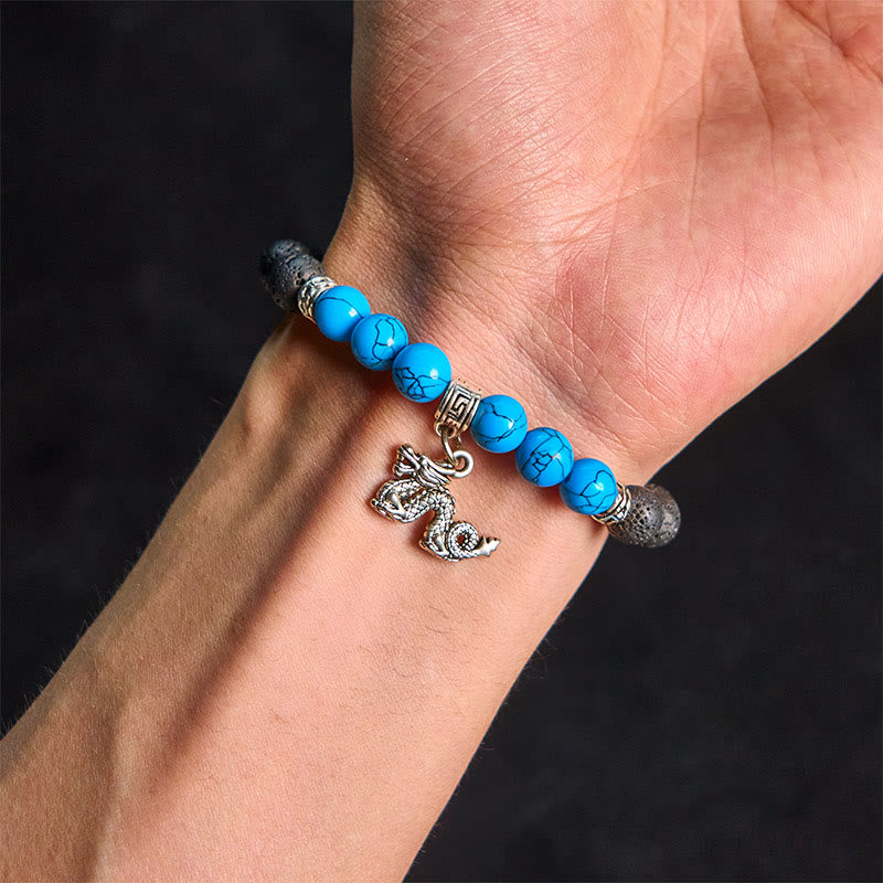 Buddha Stones Black Lava Rock Crystal Beads Animal Pattern Healing Bracelet - image 23