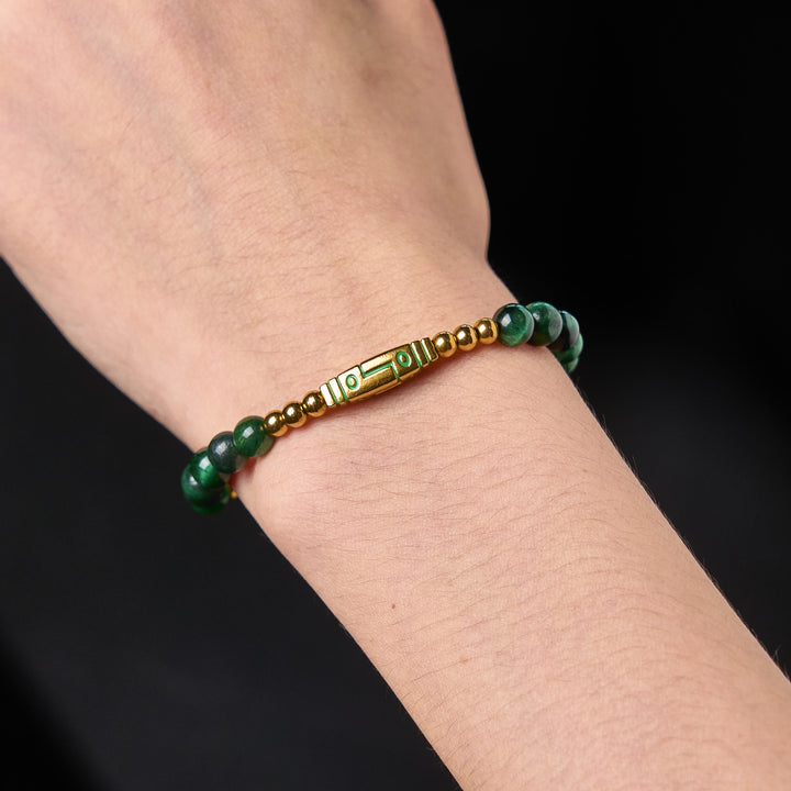 Buddha Stones Cute Bone Pattern Tiger Eye Courage Beads Bracelet - image 12