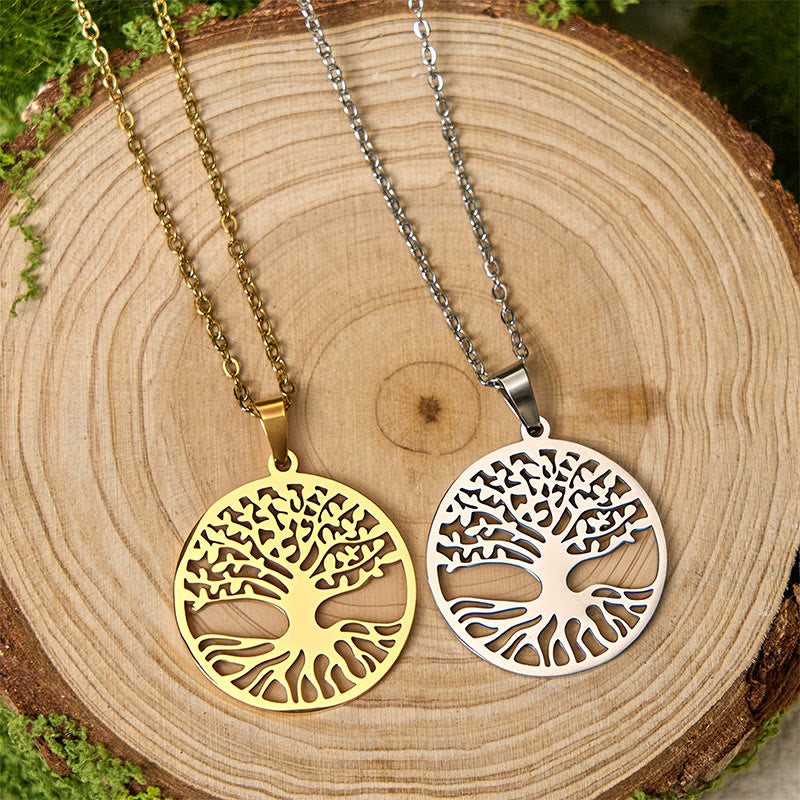 Buddha Stones The Tree Of Life Titanium Steel Enlightenment Necklace Pendant - image 12