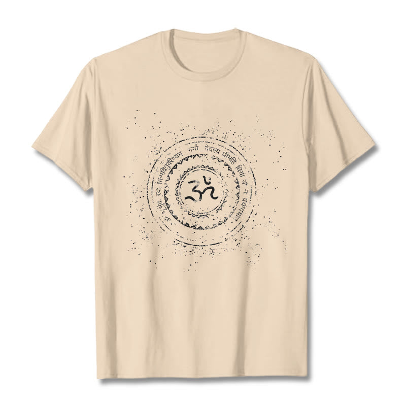 Buddha Stones Mandala Om Symbol Mantra Pattern Tee Cotton T-shirt - Bisque - 2XL - image 9