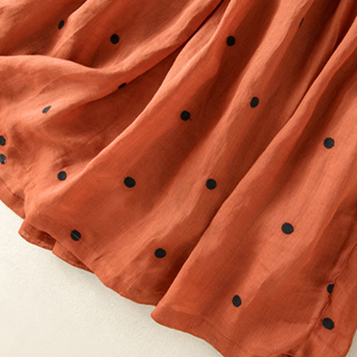 Buddha Stones Artistic Vintage Dot Pattern Women's Pleated Skirt - image 34