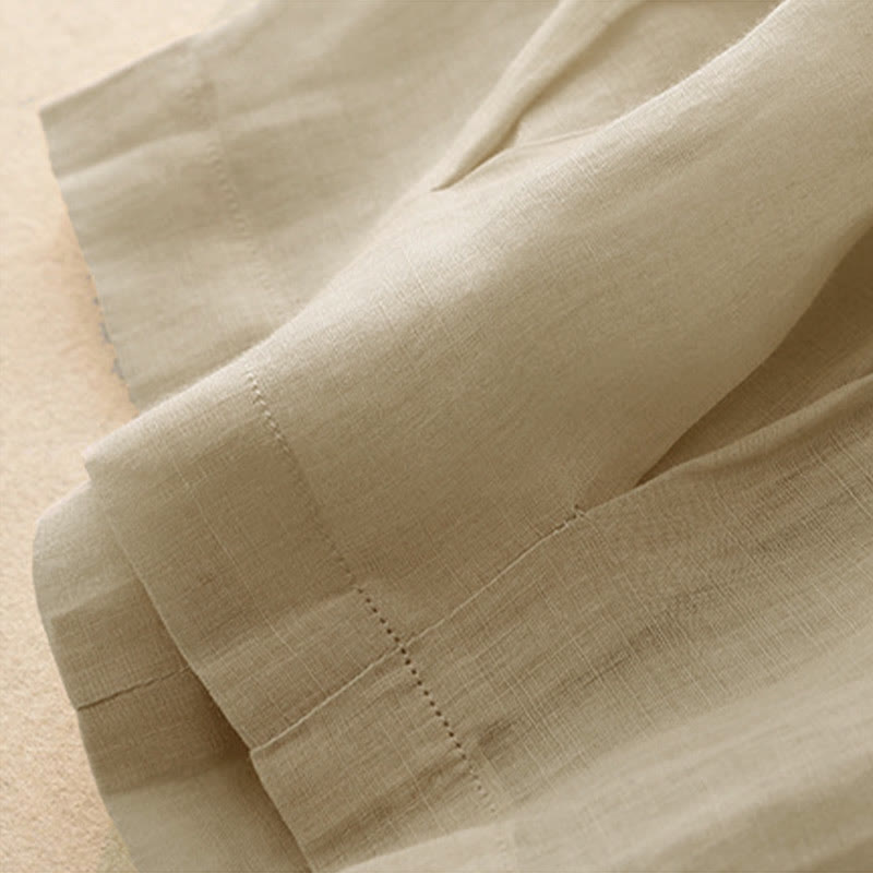 Buddha Stones Casual Loose Double Layer 7-8 Length Cropped Pants Women's Pants With Pockets - image 22