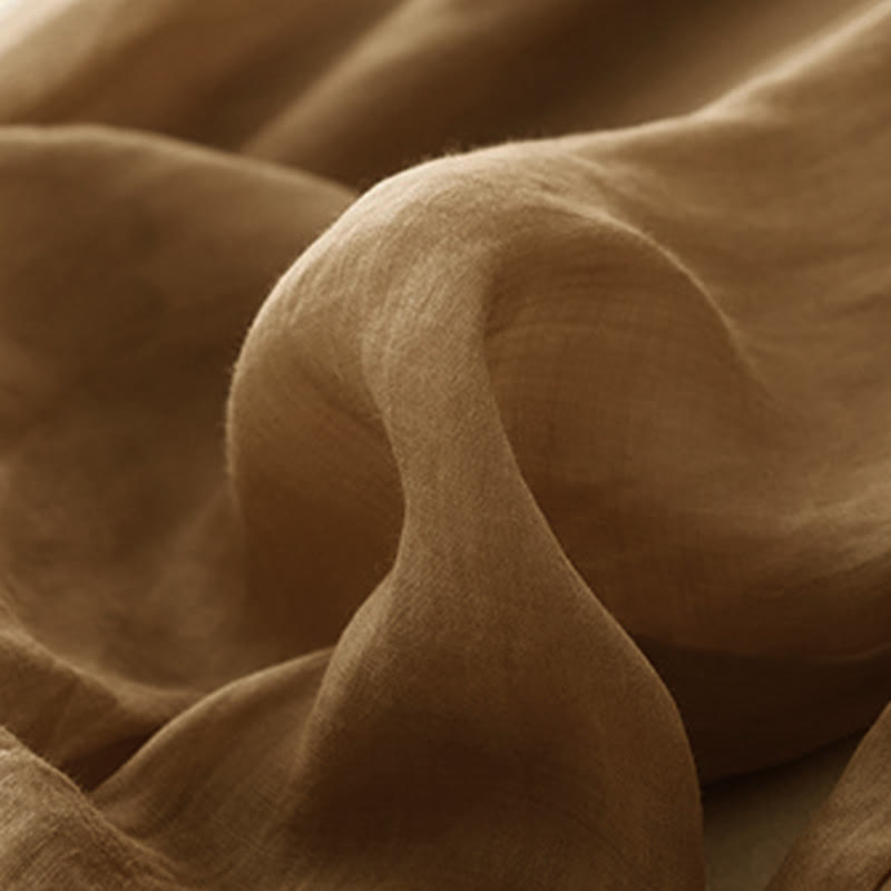 Buddha Stones Casual Loose Double Layer 7-8 Length Cropped Pants Women's Pants With Pockets - image 3