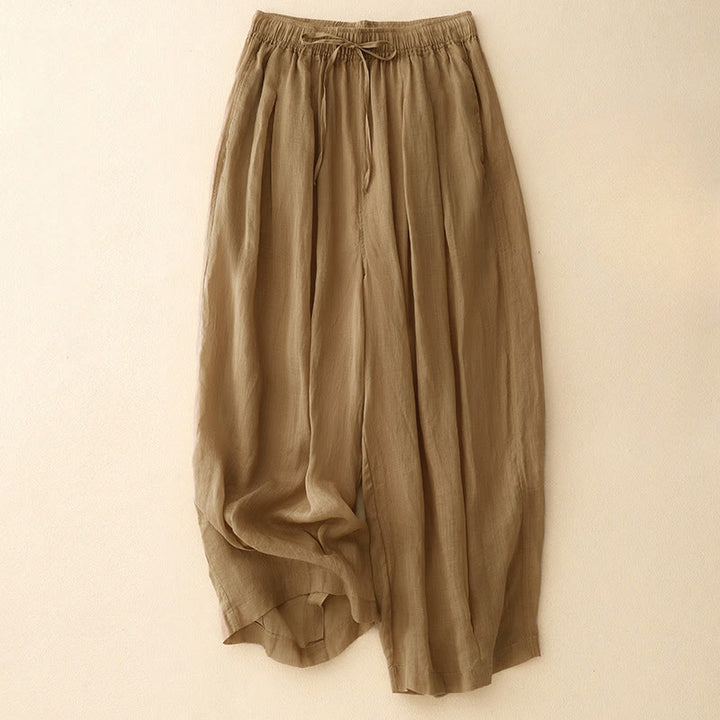 Buddha Stones Casual Loose Double Layer 7-8 Length Cropped Pants Women's Pants With Pockets - Peru - US8-10，UK/AU12-14，EU40-42 (2XL) - image 0