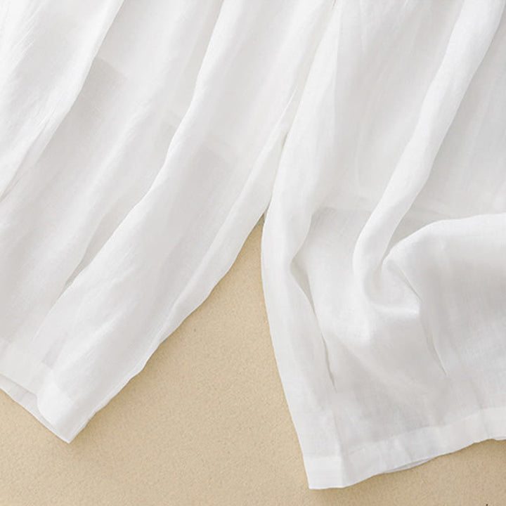 Buddha Stones Casual Loose Double Layer 7-8 Length Cropped Pants Women's Pants With Pockets - image 13