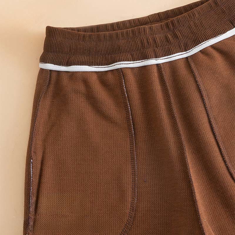 Buddha Stones Women's Fall Pure Color Wide Leg Cotton Pants With Pockets - image 6