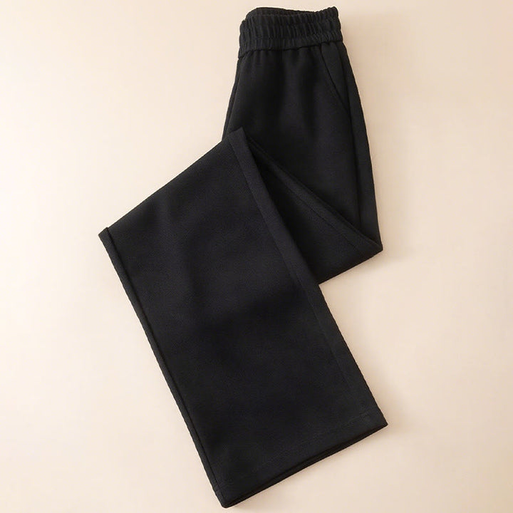 Buddha Stones Women's Plain High Waist Design Wide Leg Cotton Pants With Pockets - image 12