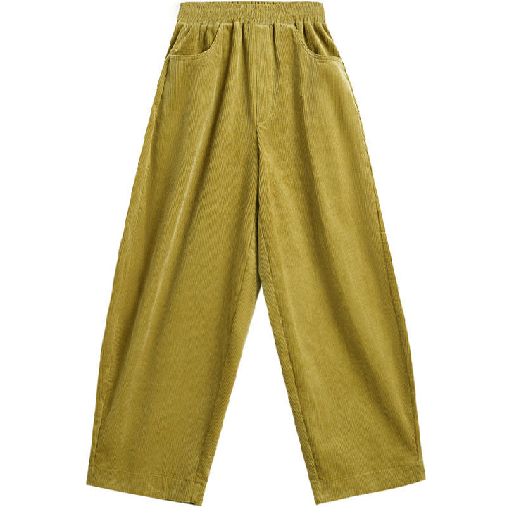 Buddha Stones Women's Fall Plain Ankle-Length Simple Design Corduroy Pants With Pockets - image 18