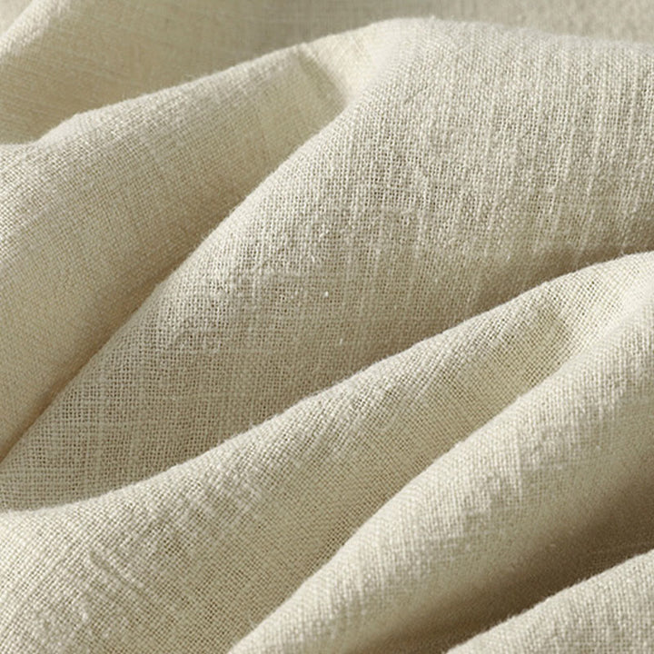 Buddha Stones Spring Diagonal Closure Frog Buttons Design Cotton Long Sleeve Midi Dress - image 13