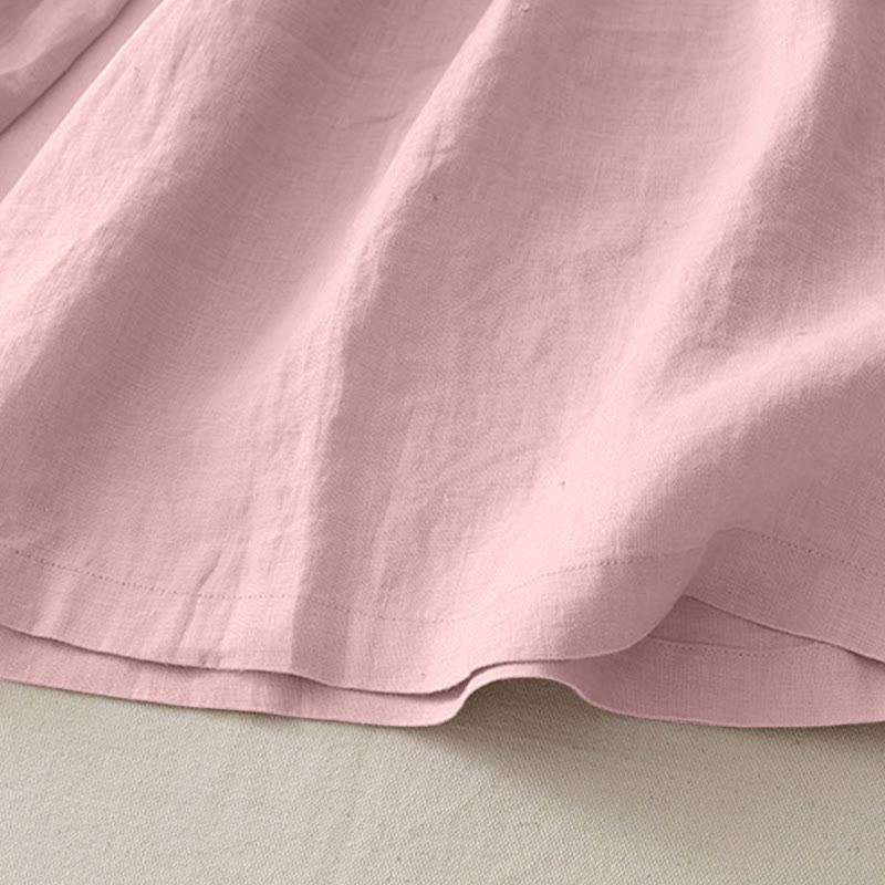 Buddha Stones Casual Plain Tucker Pleats Elastic Women's Polyester Wide Leg Pants With Pockets - image 2