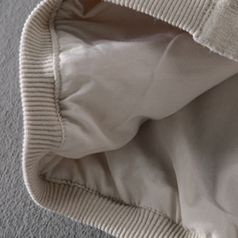 Buddha Stones Solid Color Ribbed Hem Long Sleeve Men's Cotton Linen Shirt With Pockets  - image 12