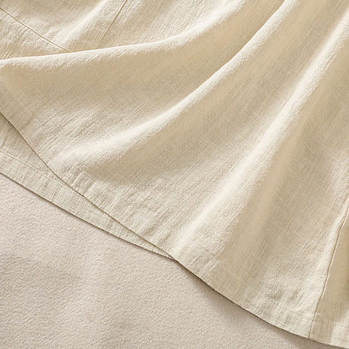 Buddha Stones Casual Buttons Crew Neck Cotton Women's Long Sleeve Shirt With Pockets - image 21