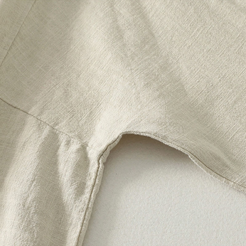 Buddha Stones Casual Plain Frog-buttons Cotton Women's Long Sleeve Shirt - image 9