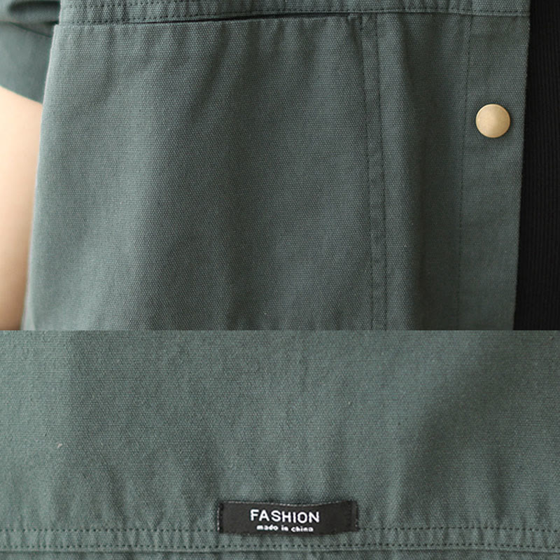 Buddha Stones Casual Solid Color Women's Long Sleeve Jacket With Pockets - image 6