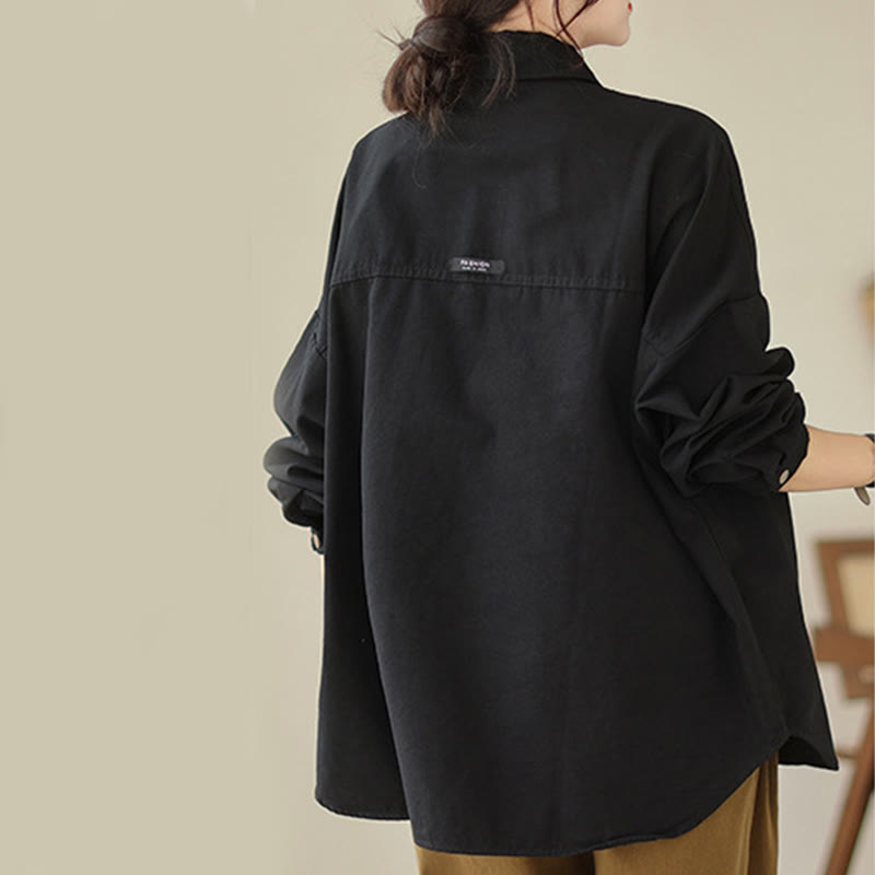 Buddha Stones Casual Solid Color Women's Long Sleeve Jacket With Pockets - image 17