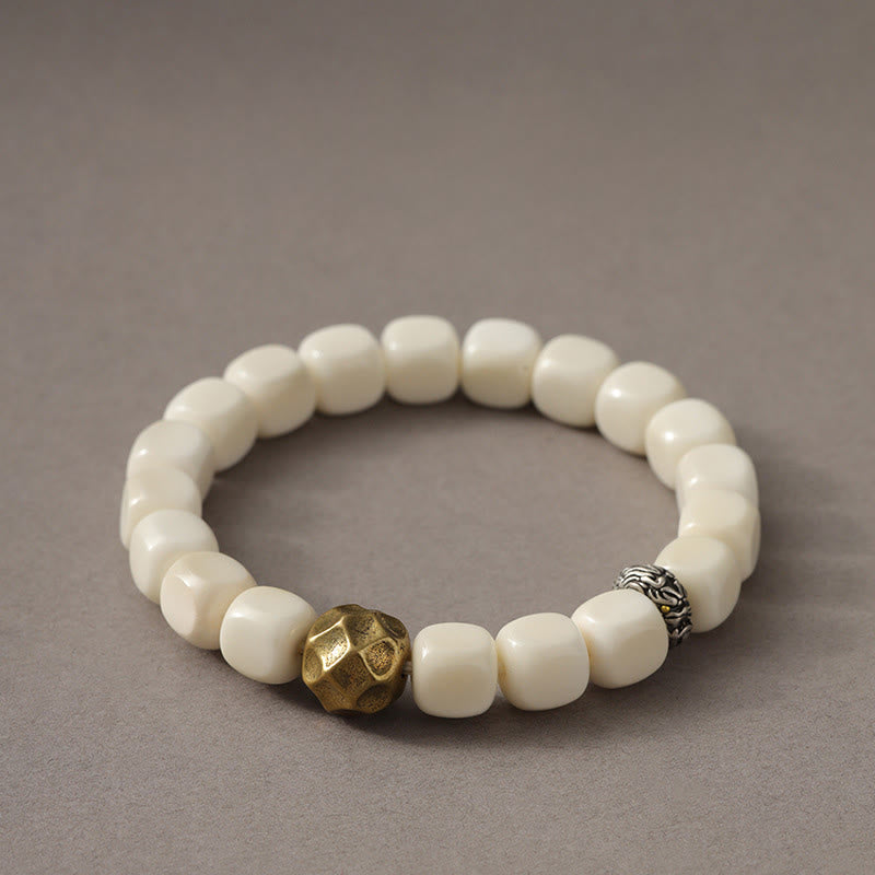Buddha Stones Bodhi Seed Hammered Copper Brass Calm Bracelet - Bodhi Seed(Wrist Circumference: 15-17cm) - image 0