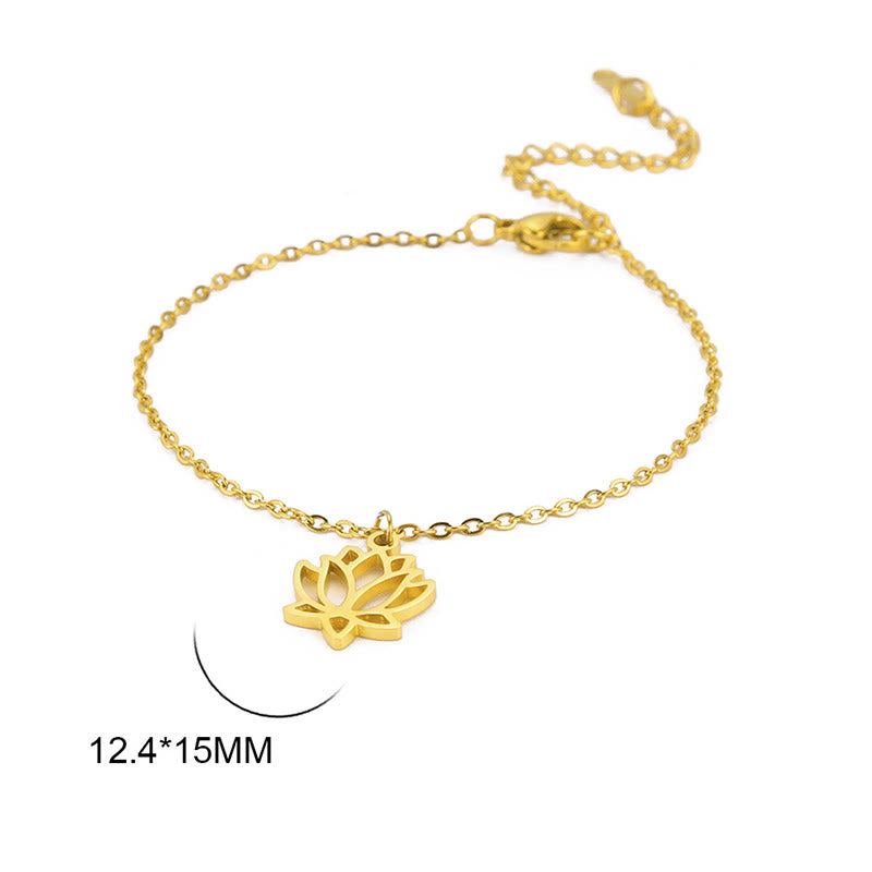 Buddha Stones Lotus Pattern Titanium Steel Enlightenment Bracelet - image 7