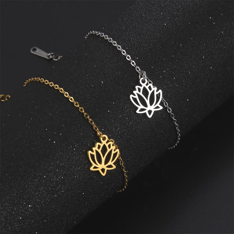 Buddha Stones Lotus Pattern Titanium Steel Enlightenment Bracelet - image 9