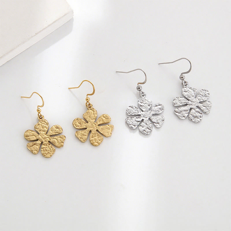 Buddha Stones Elegant Titanium Steel Balance Hammer Marks Earrings - image 5