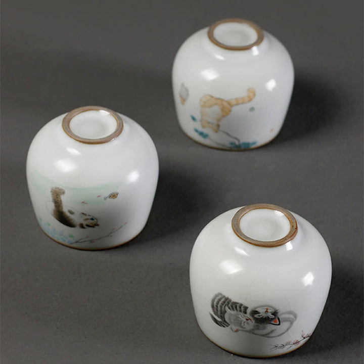 Buddha Stones Cute Cat Branches Teacup Kung Fu Tea Cup With Gift Box - image 11