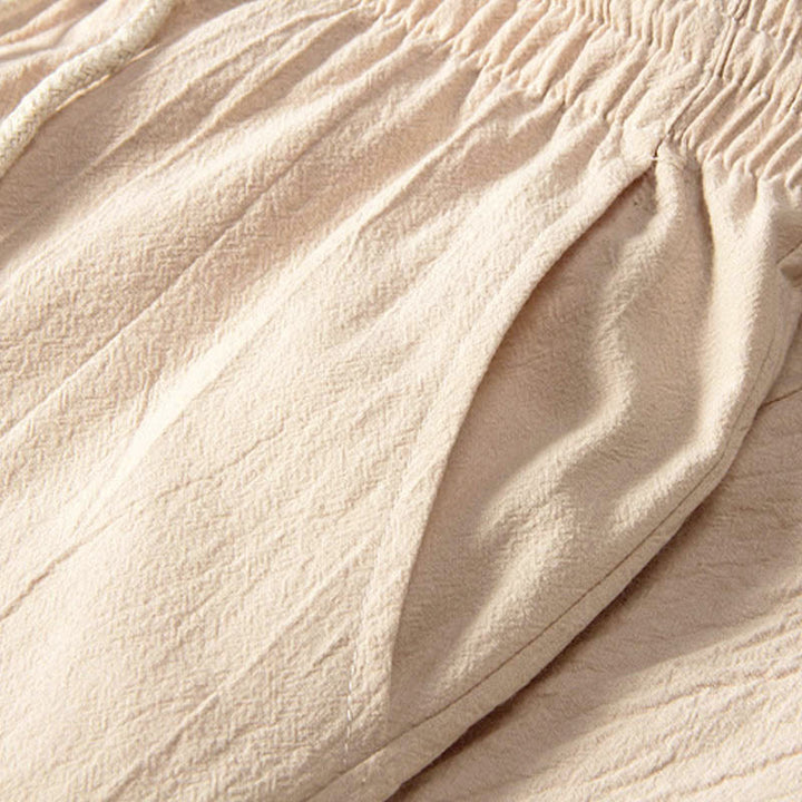 Buddha Stones Pure Color Long Sleeve Top Pants Clothing Men's Set - image 2