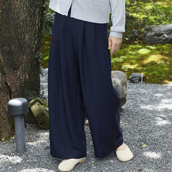 Buddha Stones Plain Ankle-Length Women's Pants With Pockets For Older Adults - SteelBlue - US14，UK/AU18，EU46 (2XL) - image 17