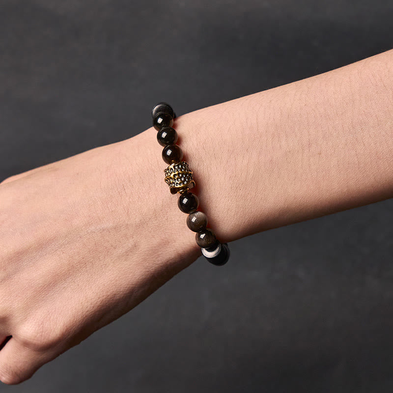 FREE Today: Protection and Communication Silver Sheen Obsidian Ebony Bracelet - image 4