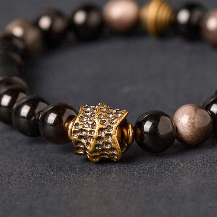 FREE Today: Protection and Communication Silver Sheen Obsidian Ebony Bracelet - image 2