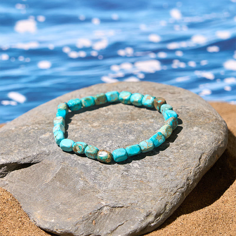 FREE Today: Anti-stress and Happiness Natural Colorful Emperor Stone Oval Square Beads Bracelet - image 4