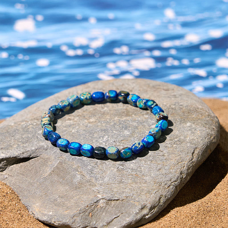 FREE Today: Anti-stress and Happiness Natural Colorful Emperor Stone Oval Square Beads Bracelet - image 7