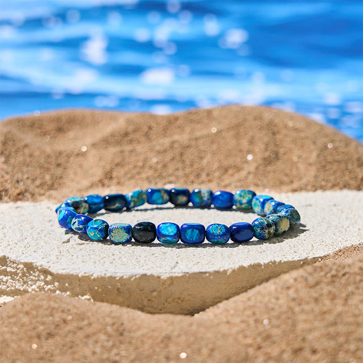 FREE Today: Anti-stress and Happiness Natural Colorful Emperor Stone Oval Square Beads Bracelet - image 8