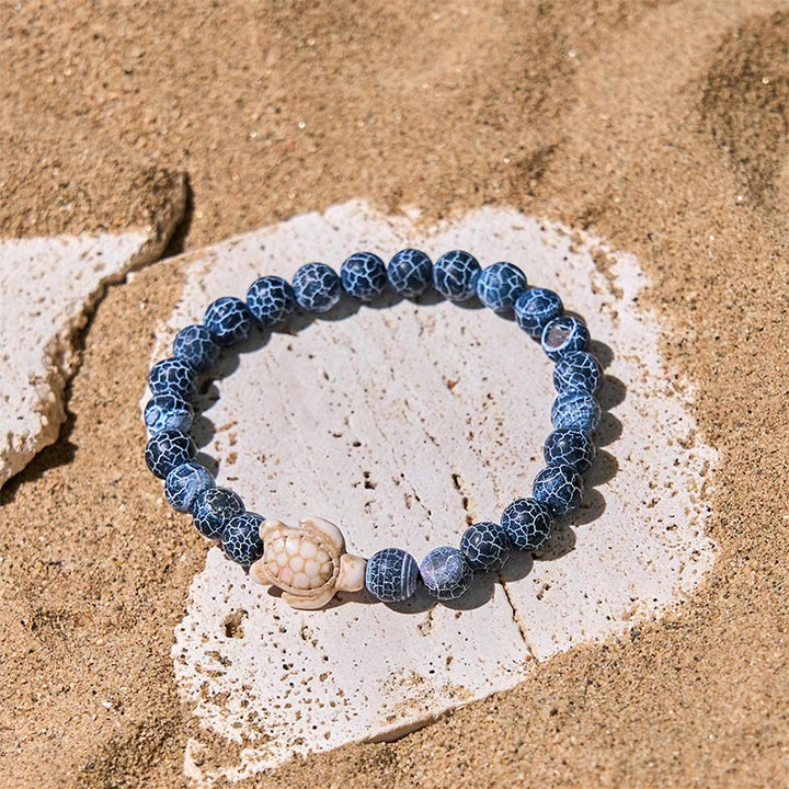 FREE Today: Strength and Wisdom Natural Stone Sea Turtle Turquoise Crackle Agate Bracelet - image 5