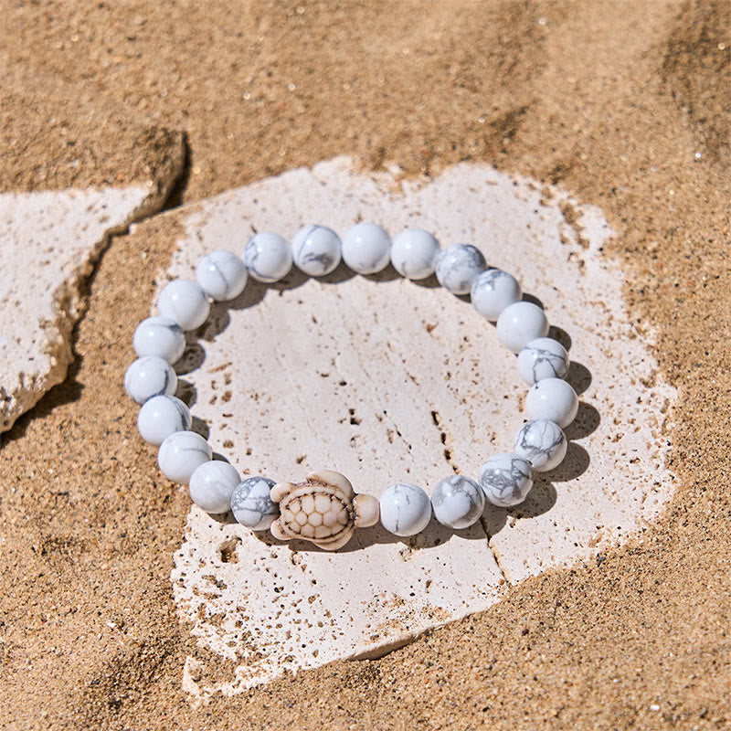 FREE Today: Strength and Wisdom Natural Stone Sea Turtle Turquoise Crackle Agate Bracelet - image 9
