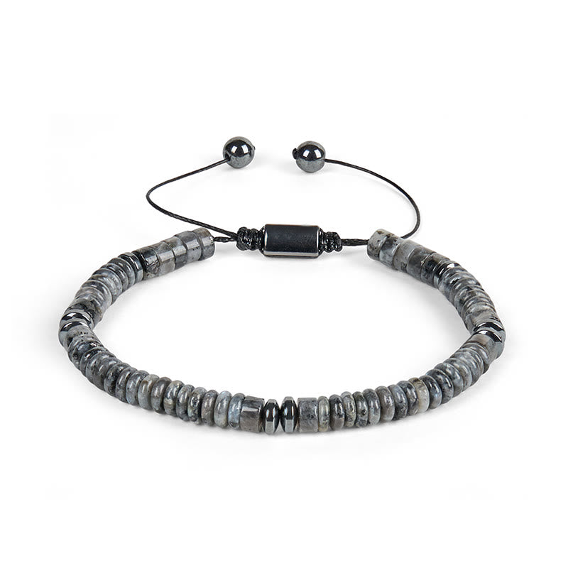 Buddha Stones Small Black Obsidian Green Aventurine Grey Jasper Tiger Eye Strength Rope Bracelet - image 4
