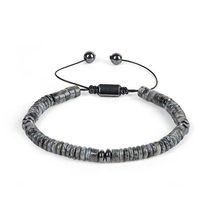 Buddha Stones Small Black Obsidian Green Aventurine Grey Jasper Tiger Eye Strength Rope Bracelet - image 4