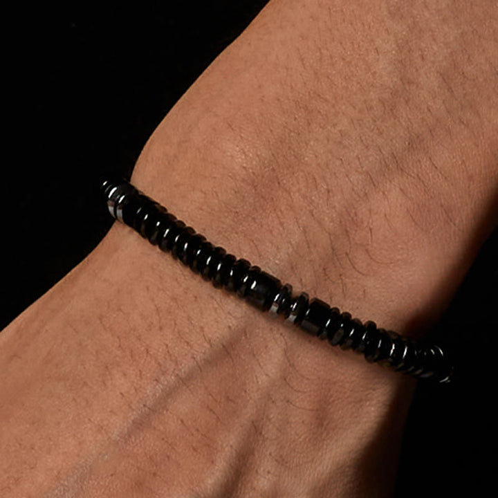 Buddha Stones Small Black Obsidian Green Aventurine Grey Jasper Tiger Eye Strength Rope Bracelet - image 9