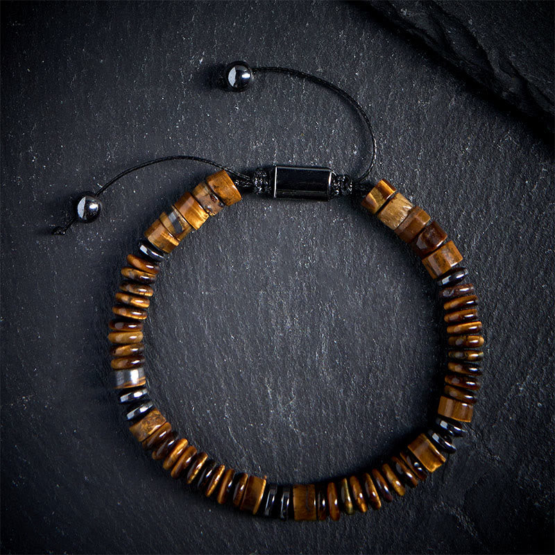 FREE Today: Strength and Luck Small Black Obsidian Green Aventurine Grey Jasper Tiger Eye Bracelet - Tiger Eye(Wrist Circumference: 15-20cm) - image 19