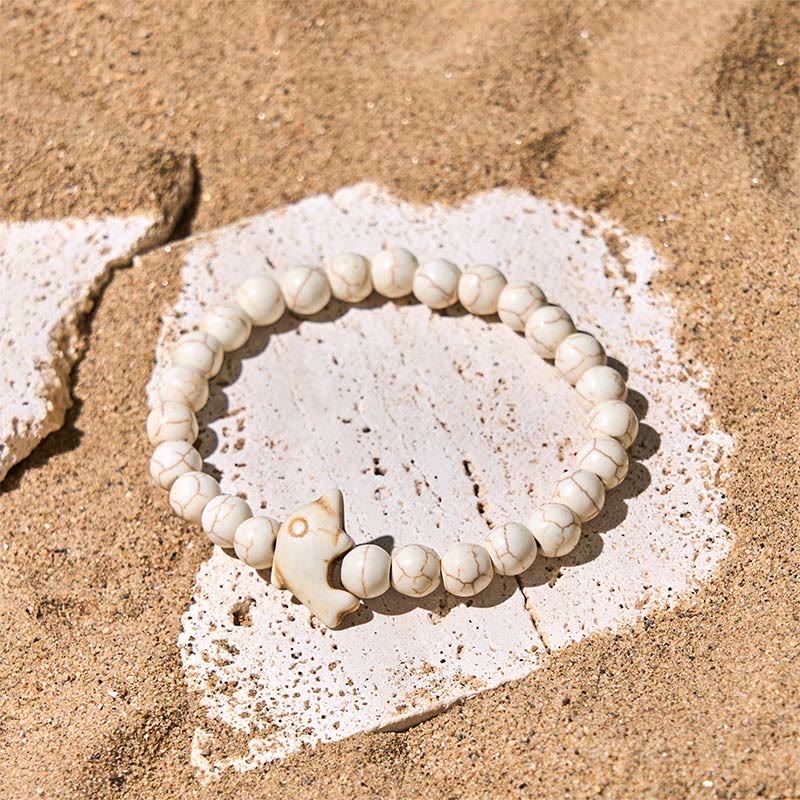 Buddha Stones Natural Various Stones Dolphin Spiritual Balance Bracelet - image 5