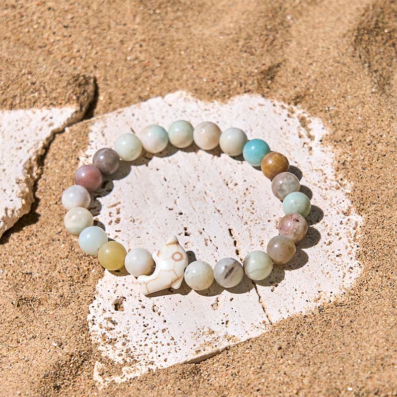 Buddha Stones Natural Various Stones Dolphin Spiritual Balance Bracelet - image 9