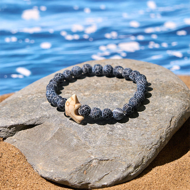 Buddha Stones Natural Various Stones Dolphin Spiritual Balance Bracelet - image 14