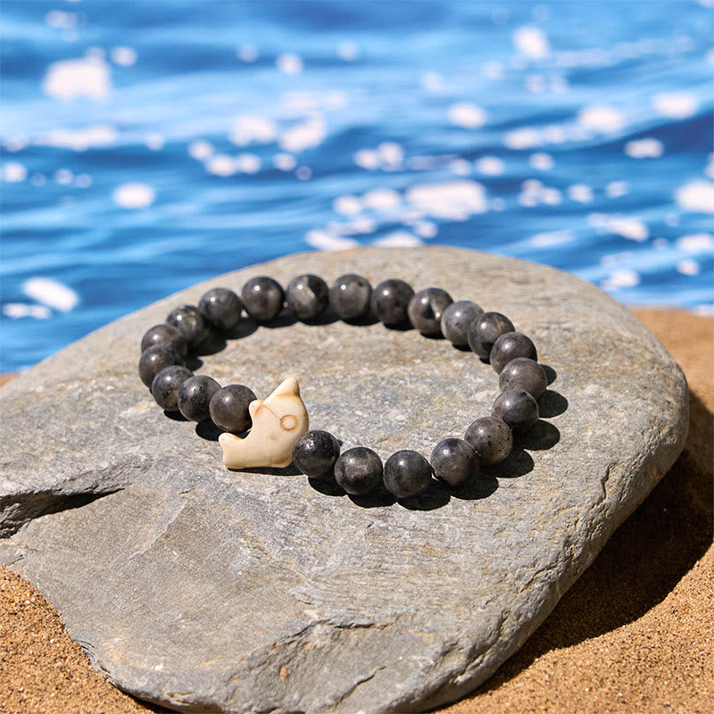 Buddha Stones Natural Various Stones Dolphin Spiritual Balance Bracelet - image 22
