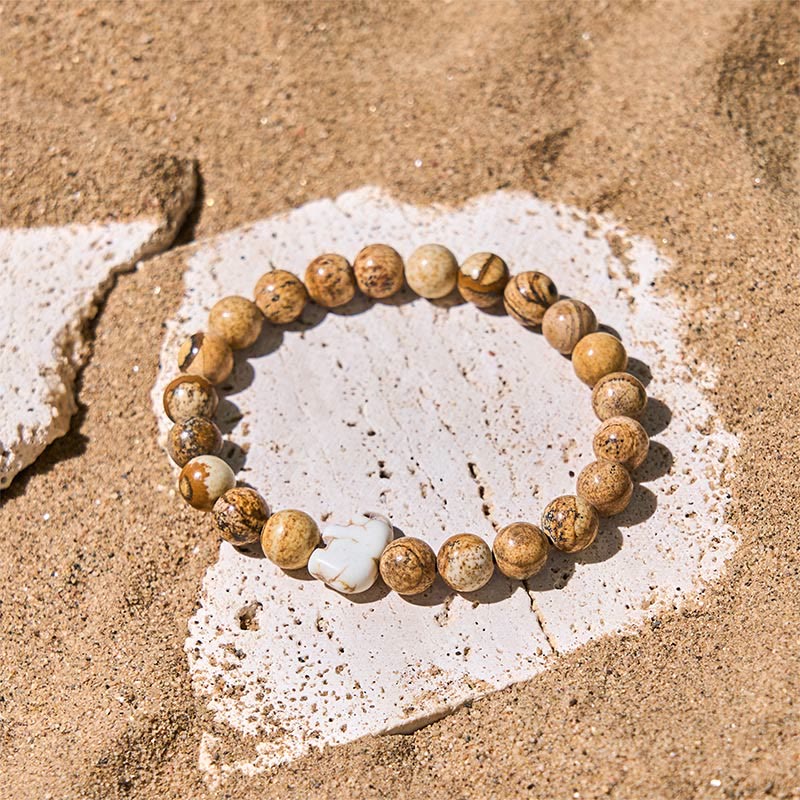 Buddha Stones Natural Various Stones Elephant Spiritual Strength Bracelet - image 6