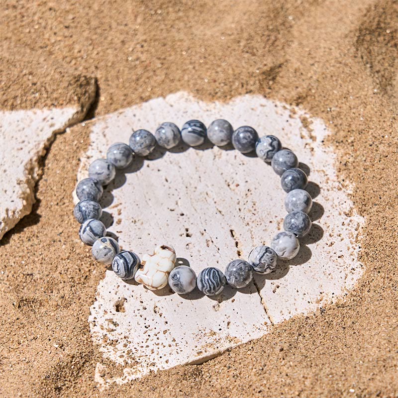 Buddha Stones Natural Various Stones Elephant Spiritual Strength Bracelet - image 22