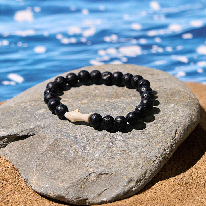Buddha Stones Natural Agate Stone Shark Wisdom Bracelet - image 17