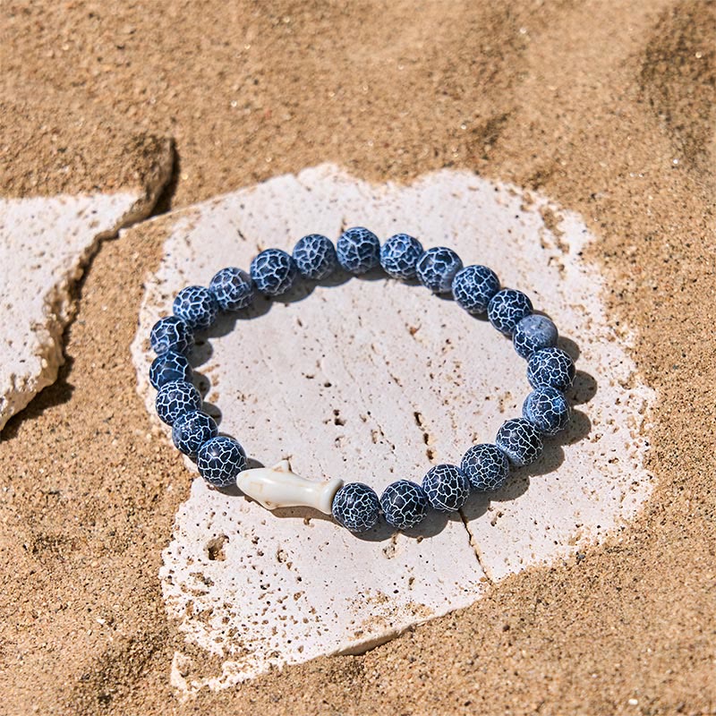 Buddha Stones Natural Agate Stone Shark Wisdom Bracelet - image 8