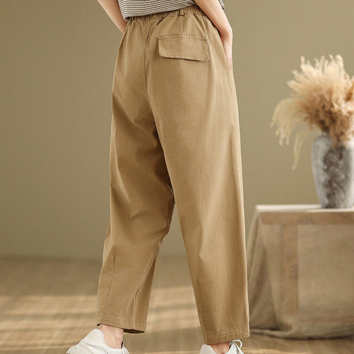 Buddha Stones Casual Elastic Waist Women's Polyester Harem Pants With Pockets - image 5