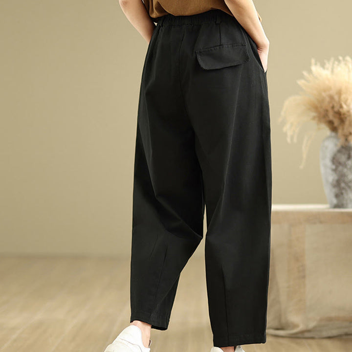 Buddha Stones Casual Elastic Waist Women's Polyester Harem Pants With Pockets - image 12